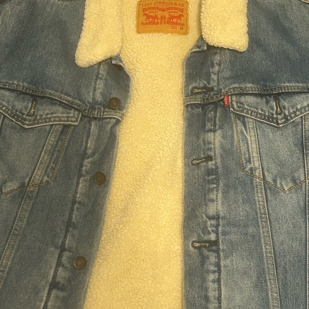 Levi's Cream Sherpa Jacket